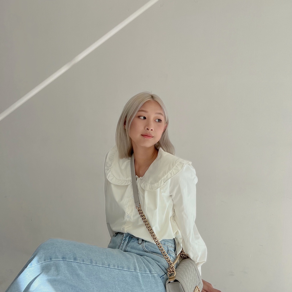 SOPHIE BLOUSE - kemeja korea pastel atasan daily