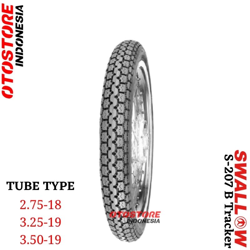 Ban Luar Motor Swallow S-207 (S207) B TRACKER 325 350 Ring 19 TubeType Clasic Touring Japstyle 3.25 