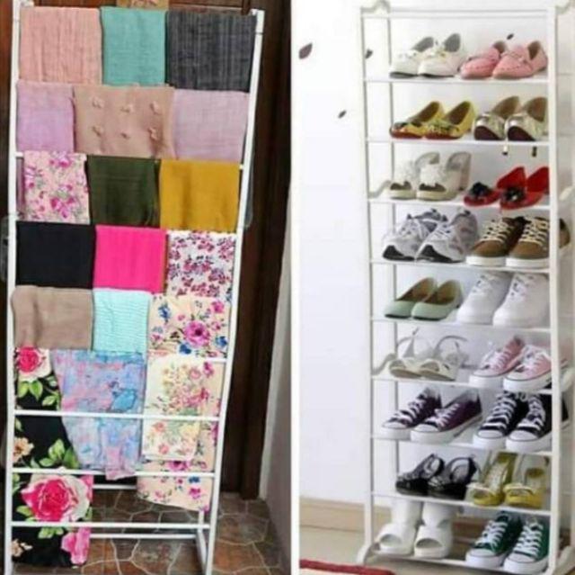 1kg Amazing Shoes Rack 10 Tingkat Warna Putih Bisa D Jadikan Rak Sepatu Rak Jilbab Ajaib Shopee Indonesia