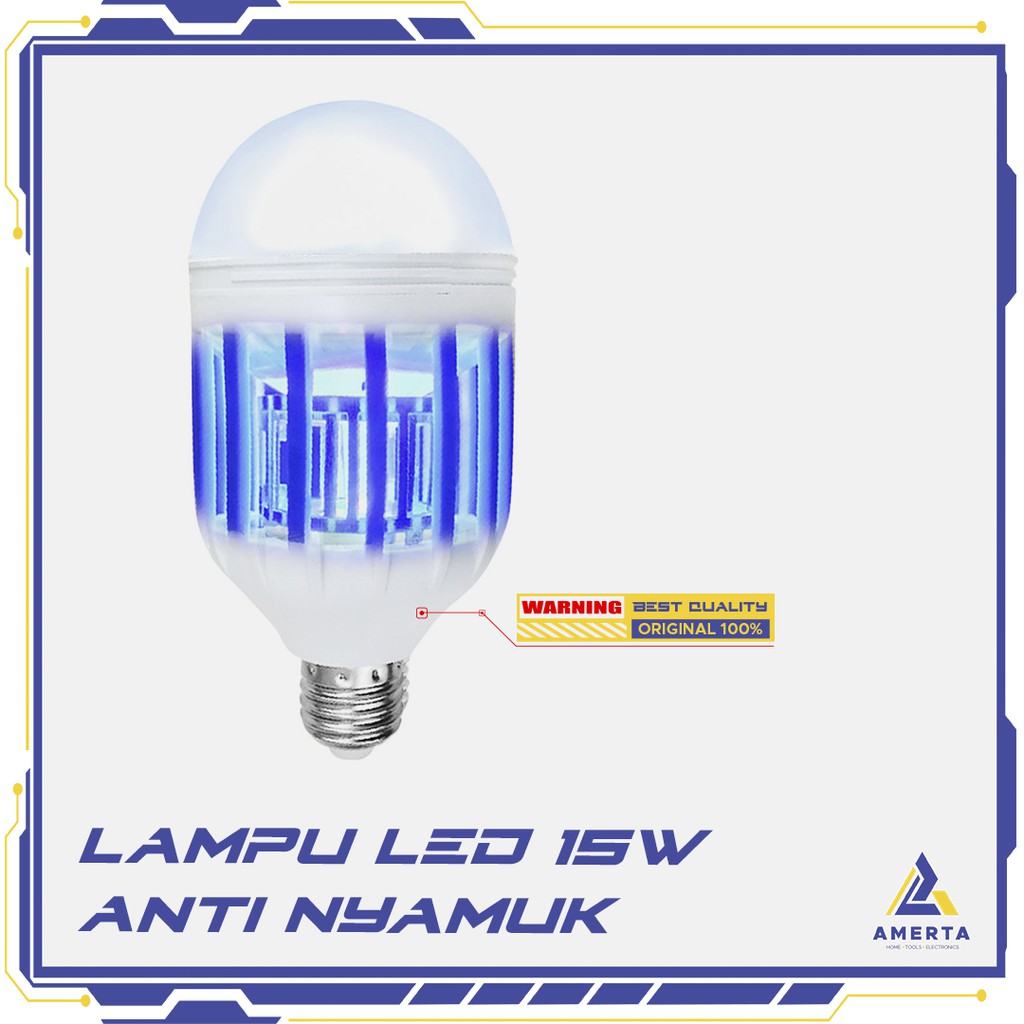 Lampu LED 15W Anti Nyamuk Mosquito Bug Zapper Light Bulb