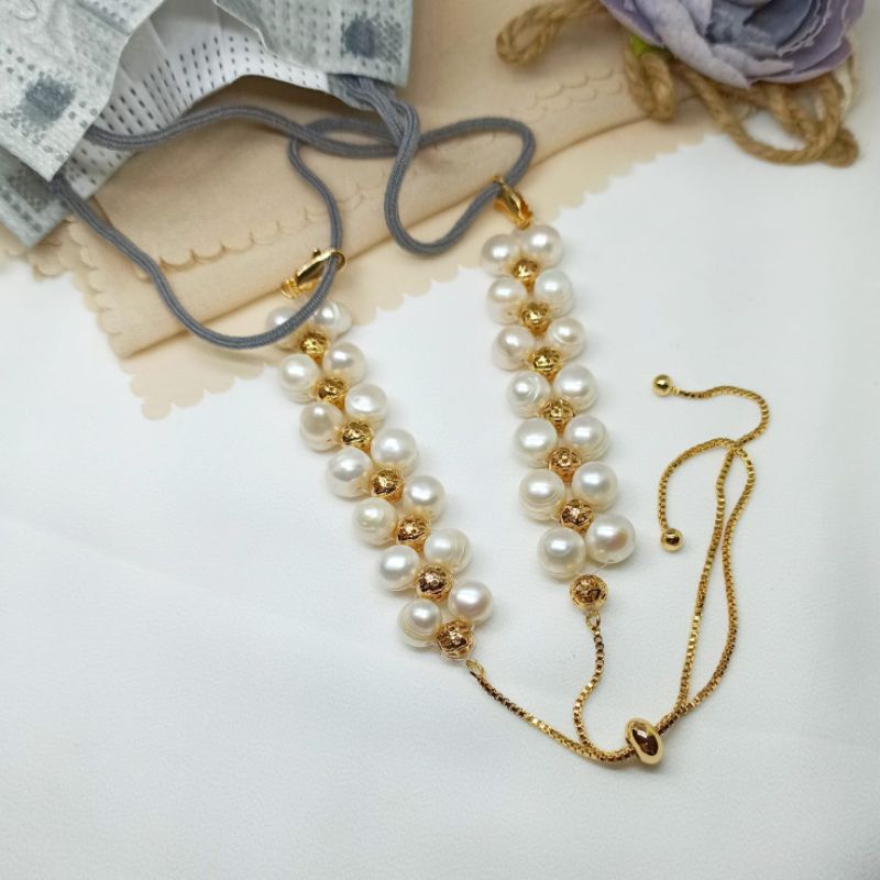 STRAP / KONEKTOR MASKER MUTIARA LOMBOK ASLI