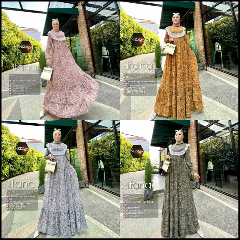 Anindya Ifana Dress Gamis Syar'i Original Nizam