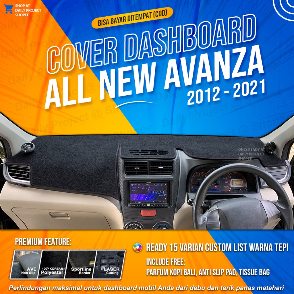 New Han Cover  Dashboard All New Han Avanza 2012-2021 Cover Pelindung Dashboard Toyota Avanza Cover 