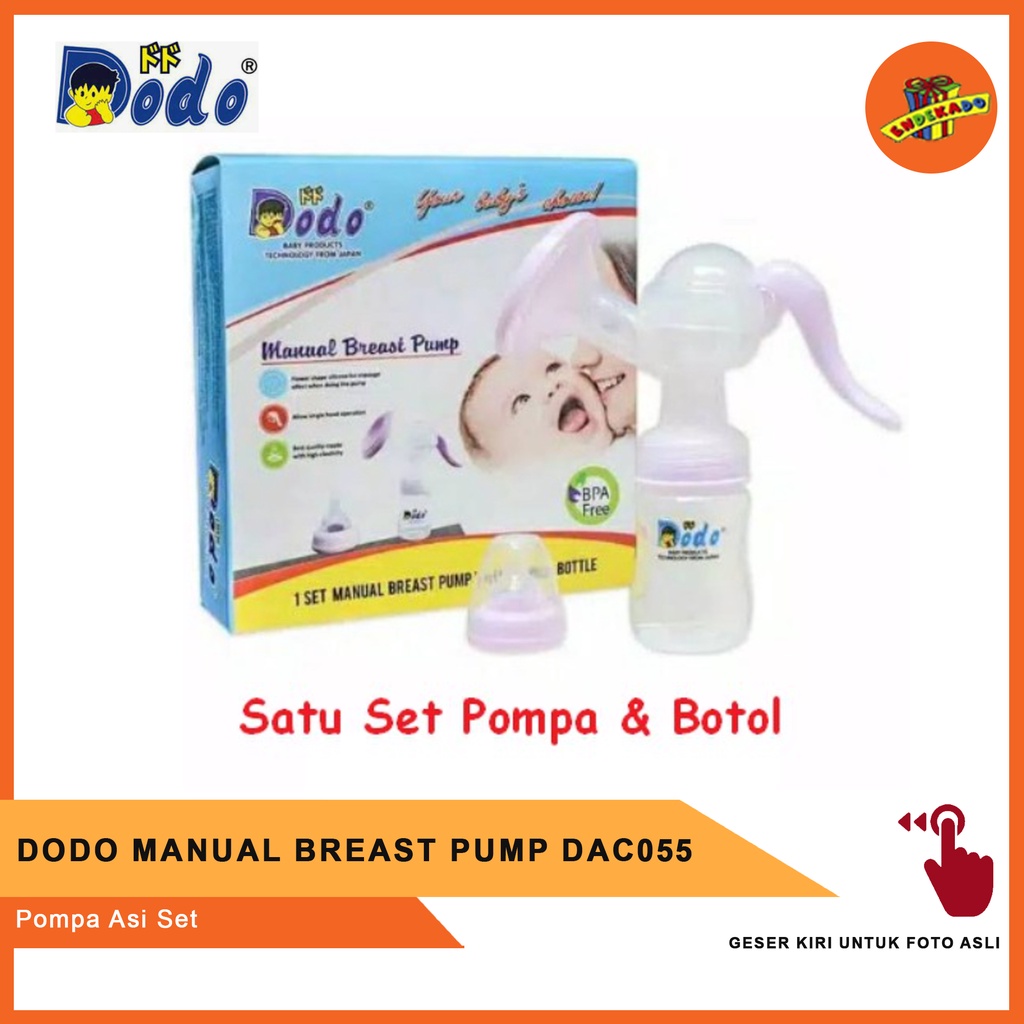 MAKASSAR! DODO BREAST PUMP MANUAL DAC055 - Pompa Asi Manual + Set