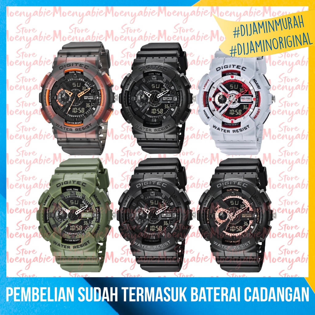 Digitec DA 2020T / DG 2020T Original Dan Anti Air Jam Tangan Digitec Pria