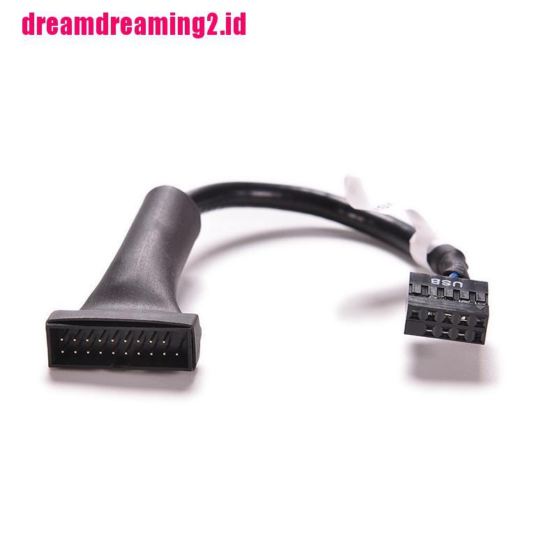 （✔✔❤Kabel Adapter USB 2.0 9Pin Motherboard Female Ke 20Pin USB 3.0 Male