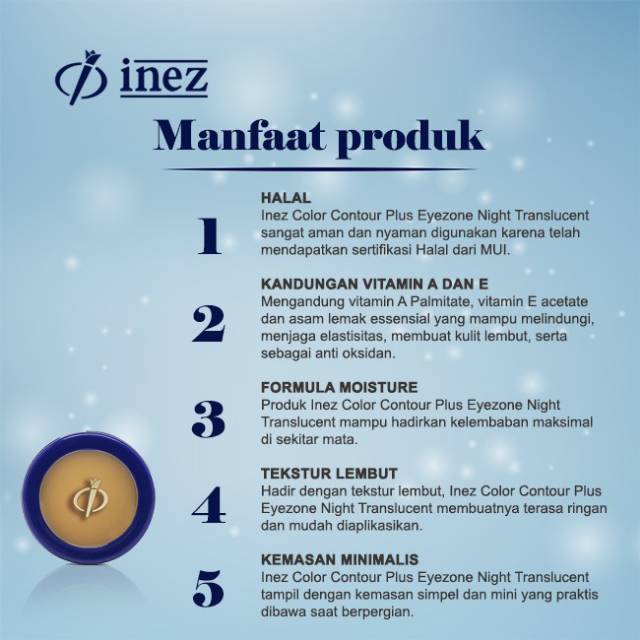 ❤️GROSIR❤️ INEZ Eyezone Night Translucent Cream