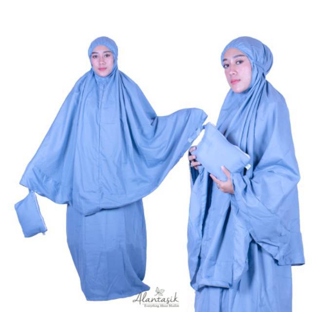 Alantasik - Mukena Viral Yurie / Mukena murah Polos Super Silky telekung Jumbo R.12