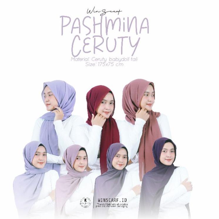 [PRODUK K6YNW] Hijab pashmina ceruty babydoll warna ungu purple lavender taro lilac magenta IHT