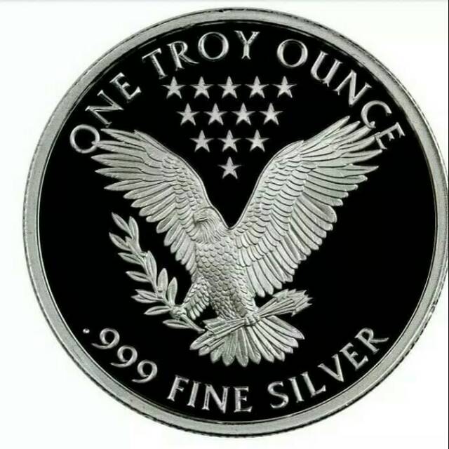 Koin Perak 1oz Silver Statue Freedom Round