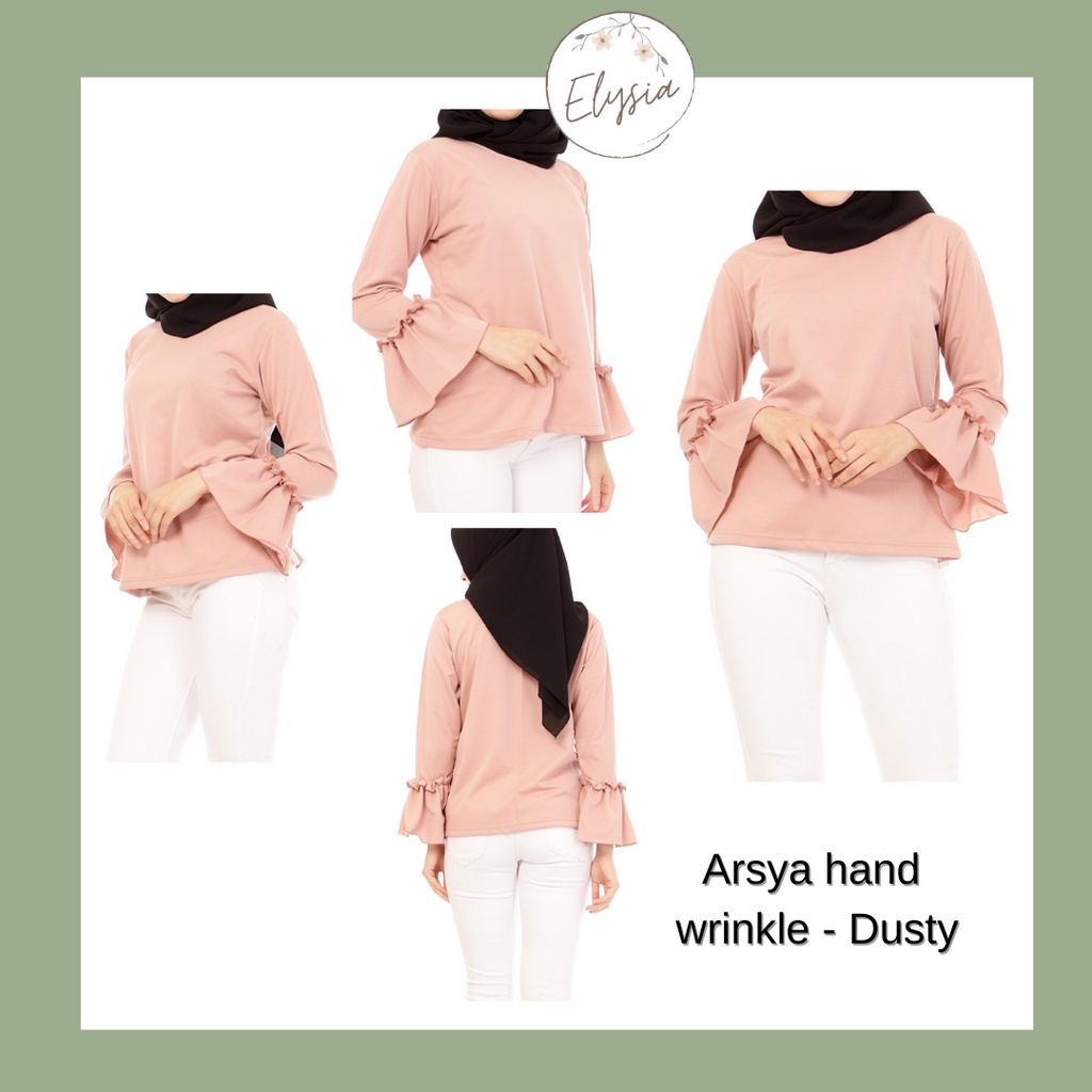 Arsya Hand Wrinkle Top - Baju/ Atasan Wanita