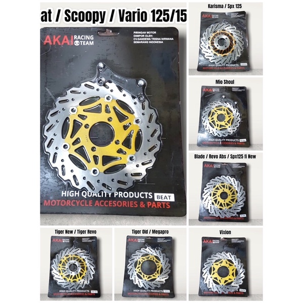 Piringan Cakram Depan Lebar Beat Vario Mio Jupiter z Vega R Suprax Kharisma Shogun Smash Byson Scorpio Vixion Tiger Megapro