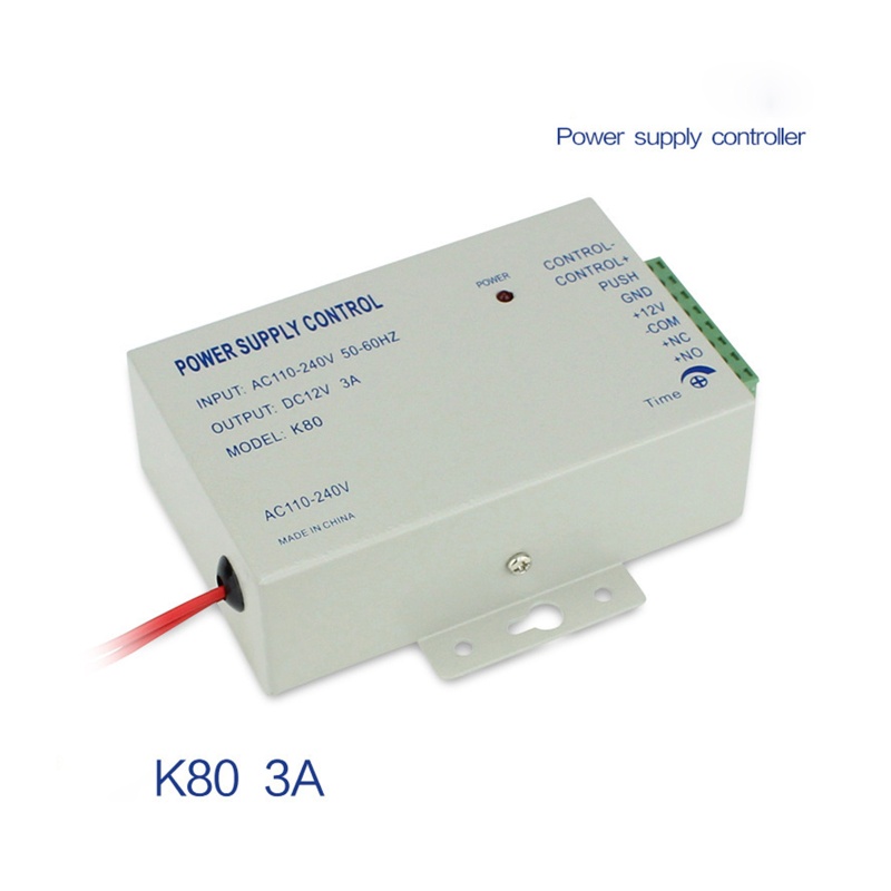 Gro K80 Power Supply Control AC 110-240V Ke DC12V 3A Untuk Kunci Apartemen