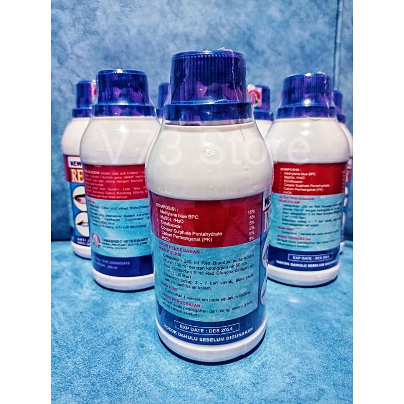 RED BLUEDOX 250ml Obat anti bakteri virus jamur parasit kuman Dan Luka IKAN