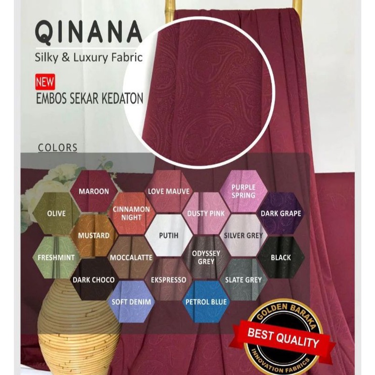 Termurah - Qinana Embos Kain Premium