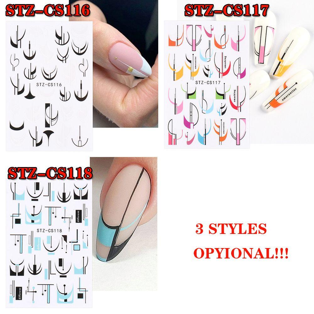 Preva Stiker Nail Art Desain Garis Dekorasi Kuku Smile French