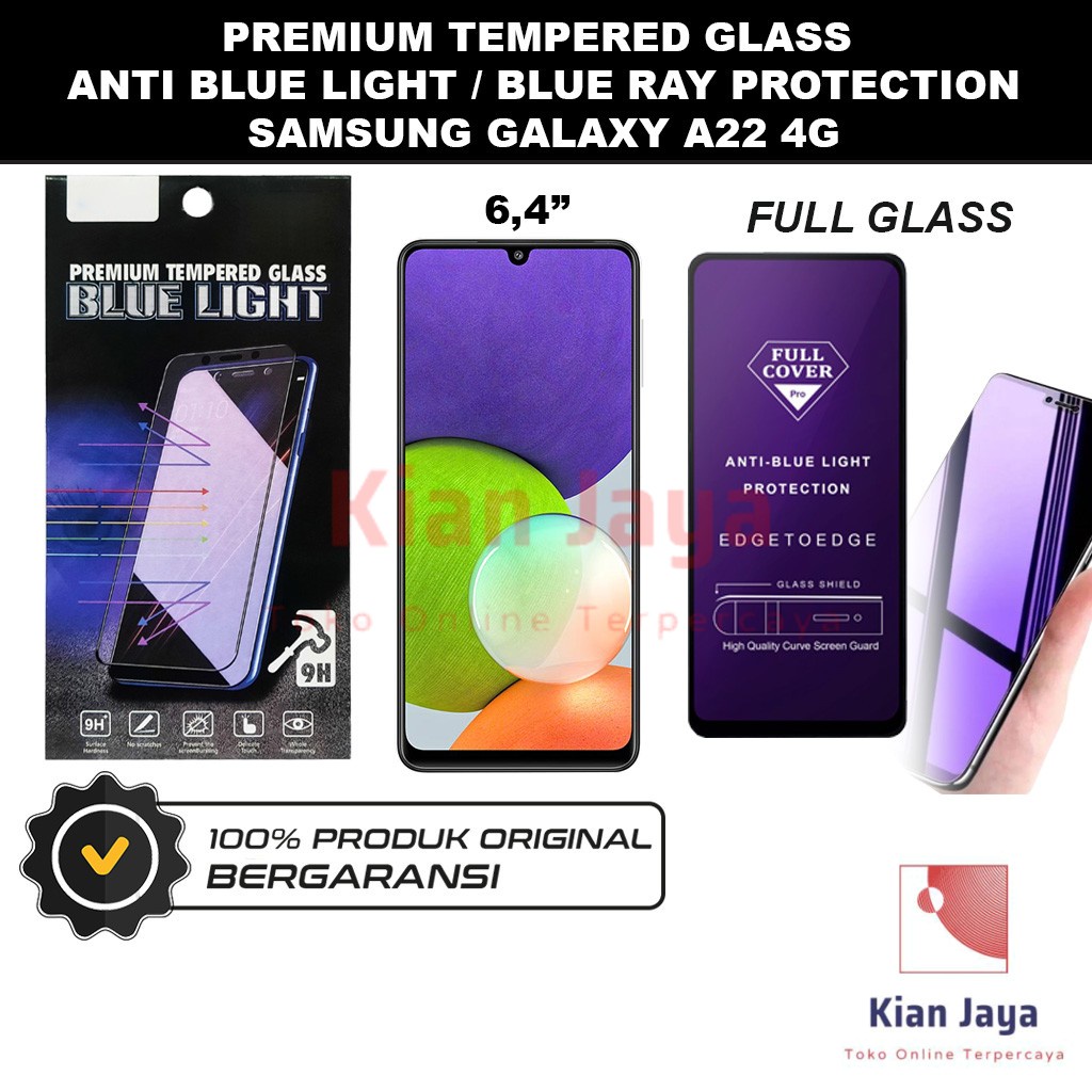 Tempered Glass Samsung Galaxy A22 Anti Blue Light Hp Temper Anti Gores