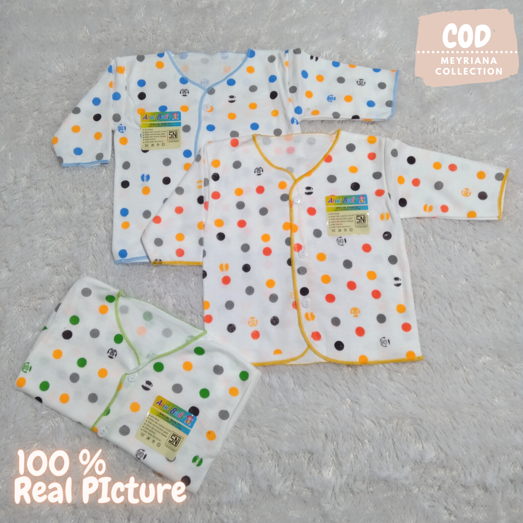 3 PCS Baju Bayi Lengan Panjang / Baju Bayi Baru Lahi