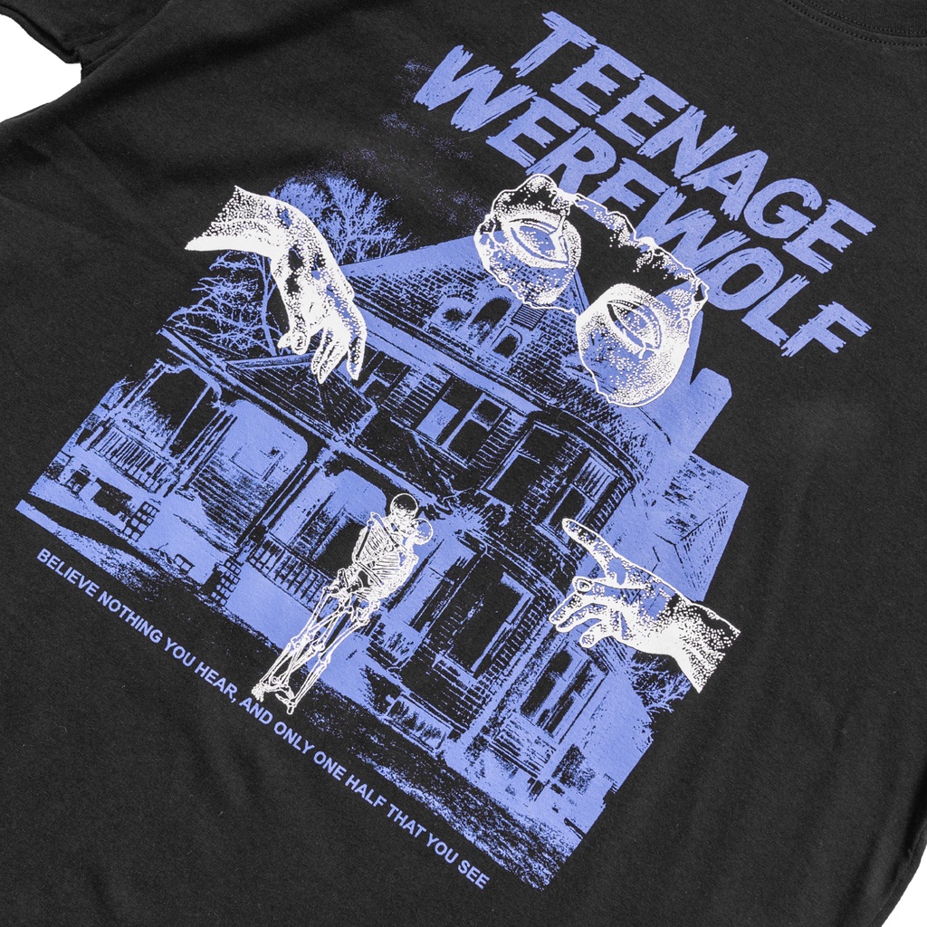 Teenage Werewolf Tshirt Haunted Black