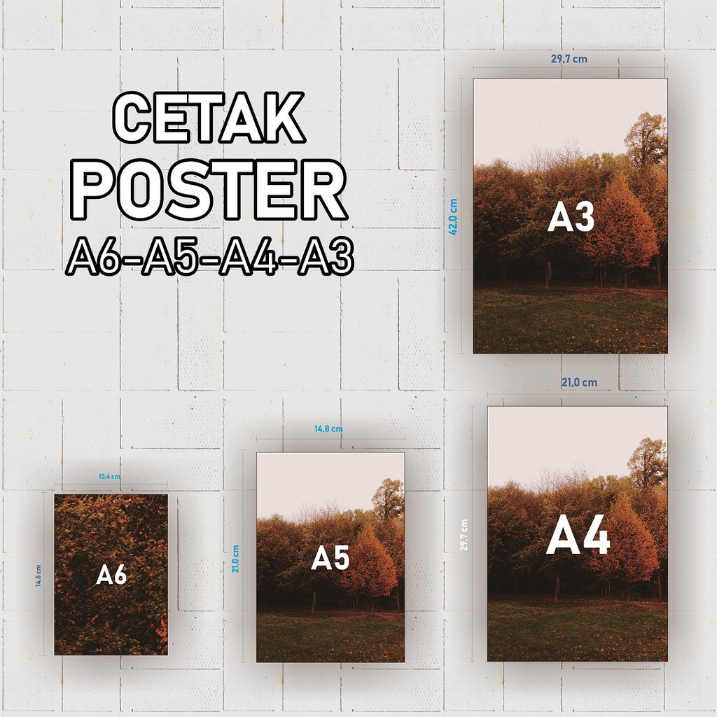 Print Poster  Murah Ukuran A3