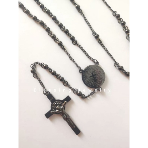 Kalung Rosario Warna Hitam Pria dan Wanita 2