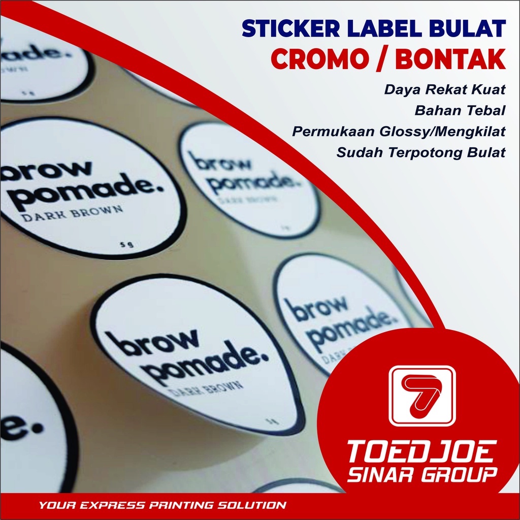 

STIKER LABEL CHROMO BONTAK / STICKER LABEL KEMASAN BULAT POLA KOTAK / STIKER CUTTING MURAH