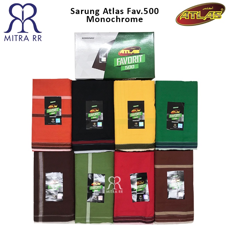 Sarung Atlas Favorit 500 Monochrome Sarung Tenun Dewasa Polos Garis