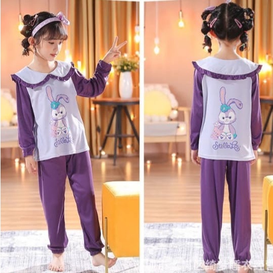 BAJUKIDDIE PIYAMA ANAK CEWEK CUTIE MOTIF LUCU KOREA IMPOR BAJU TIDUR ANAK PEREMPUAN