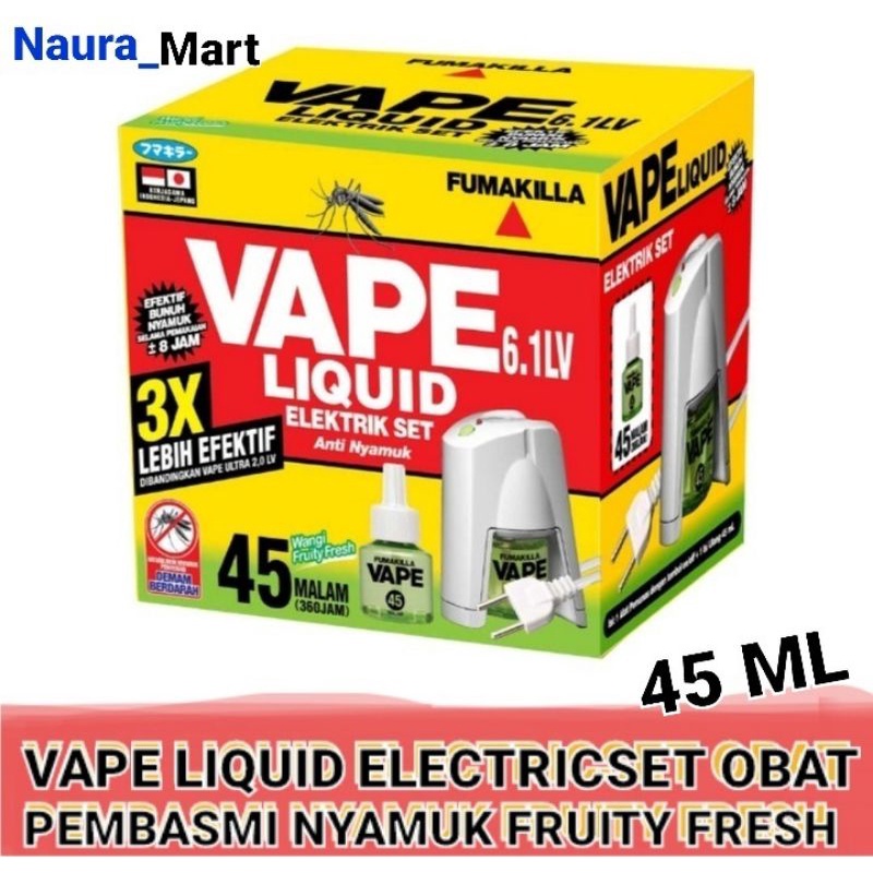 VAPE Liquid electric Set Obat Pembasmi Nyamuk fruity fresh 45 ML