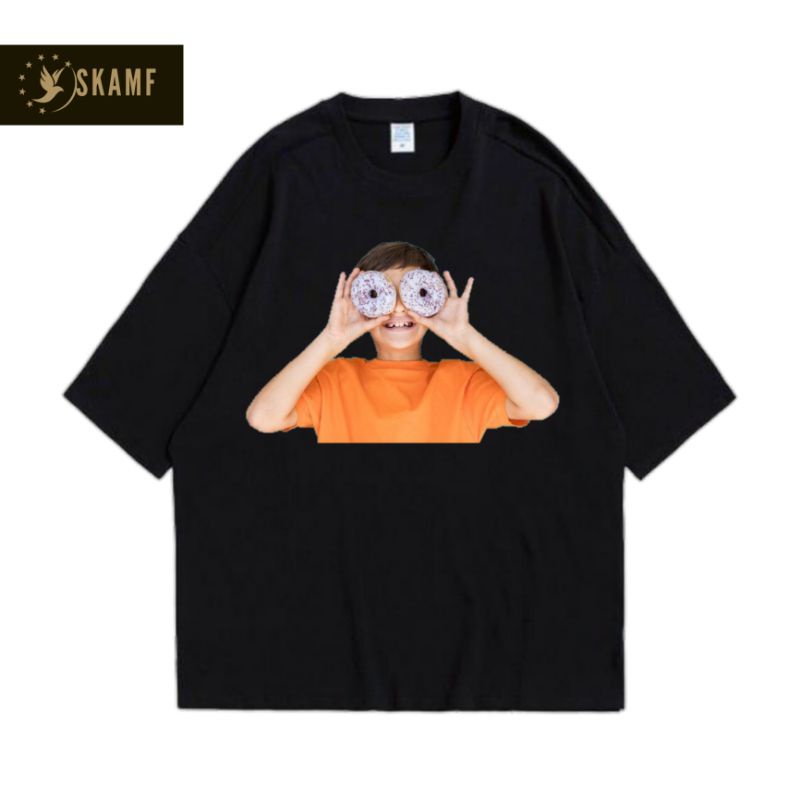 kaos-baju DONAT gambar karakter anak kecil ADLV ACME DE LA VIE t-shirt oversize lokal pria wanita de