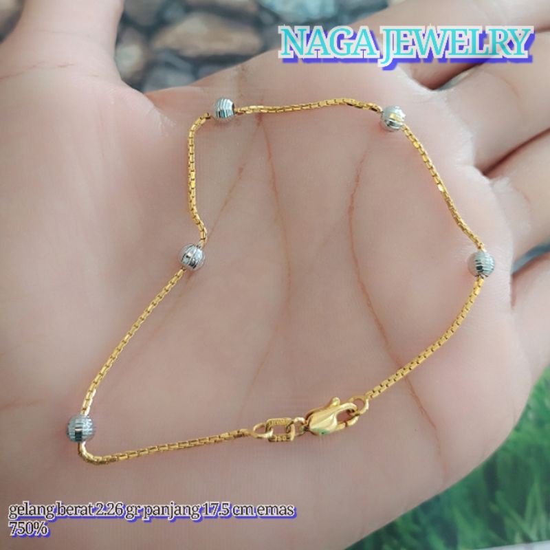 GELANG Tangan ITALY VANCY EMAS 750