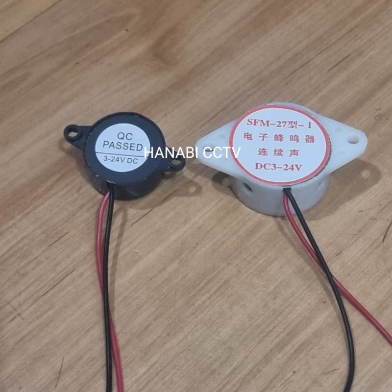 Buzzer Putih Speaker Aktif Alarm Buzer Continuous Terusan SFM-27 3v -24v DC