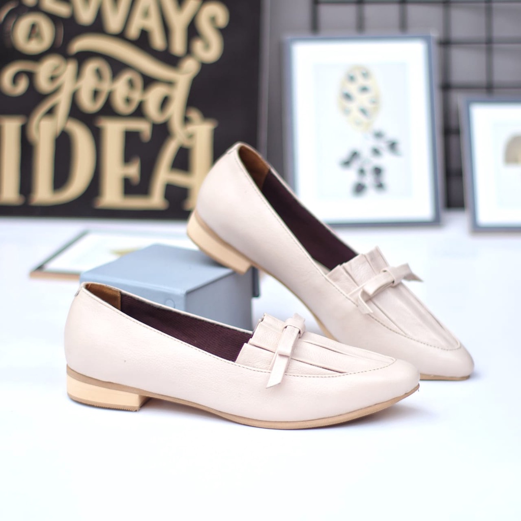 GRANDABLE CITRA Sepatu Flat Kulit Asli Casual Formal Kerja Kondangan Wanita Original Murah