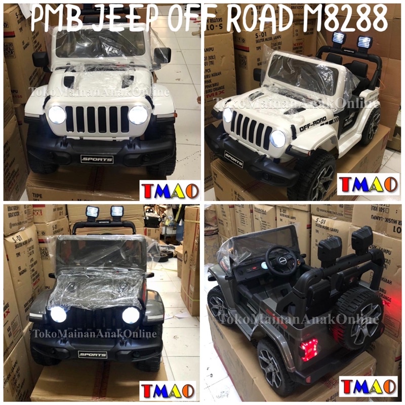 Mobil Aki Anak PMB JEEP Rubicon OFF-Road 8288 M8288 Mainan Anak Remot Remote Kontrol Murah-6