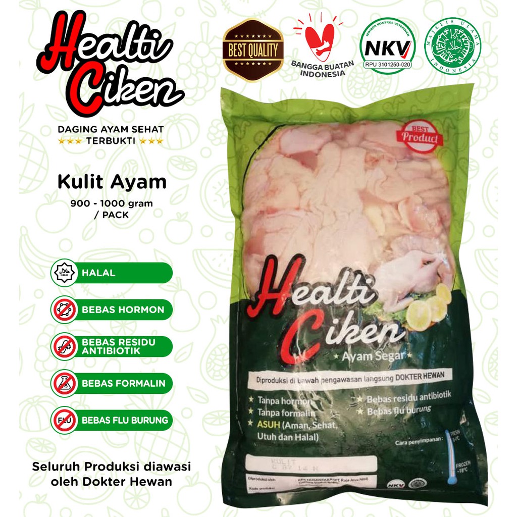 

Kulit Ayam Sehat - Healti Ciken - 1 Pack - 1 kg
