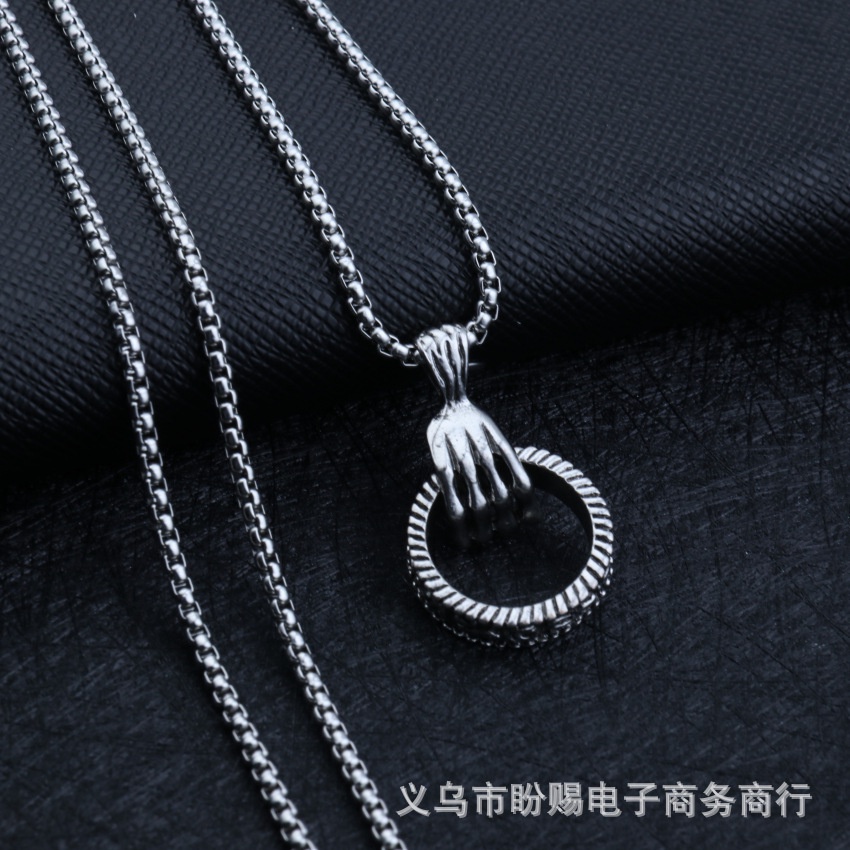 Hip-hop Personality Cross Necklace No Fading Titanium Steel Male Hiphop Pendant Hipster Pendant Accessory Sweater Chain