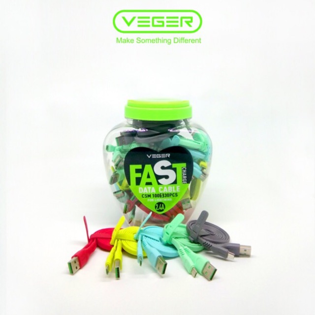 KABEL DATA USB CASAN VEGER MURAH V220 Micro 3.0A FAST CHARGE USB CABLE DATA KABEL VEGER V-220 pcs