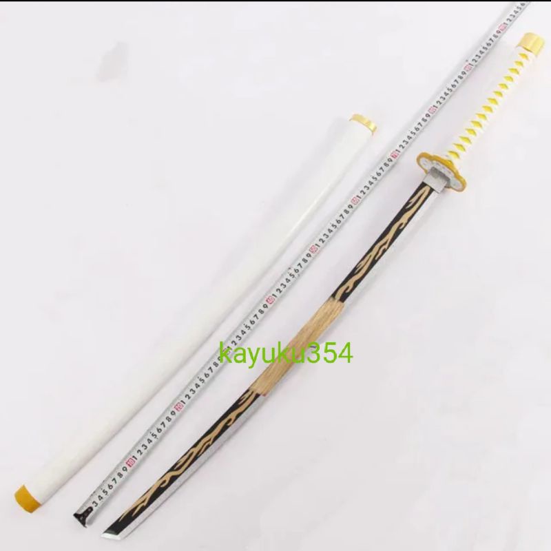 Mainan Pedang Kayu Cosplay Agatsuma Zenitsu  Alat Peraga Anime Permainan