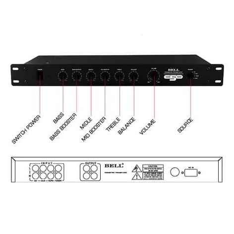 BOX PARAMETRIC BELL C50 BOX TONE CONTROL PARAMETRIC C50 BOX PARAMETRIK C 50 BELL BGR