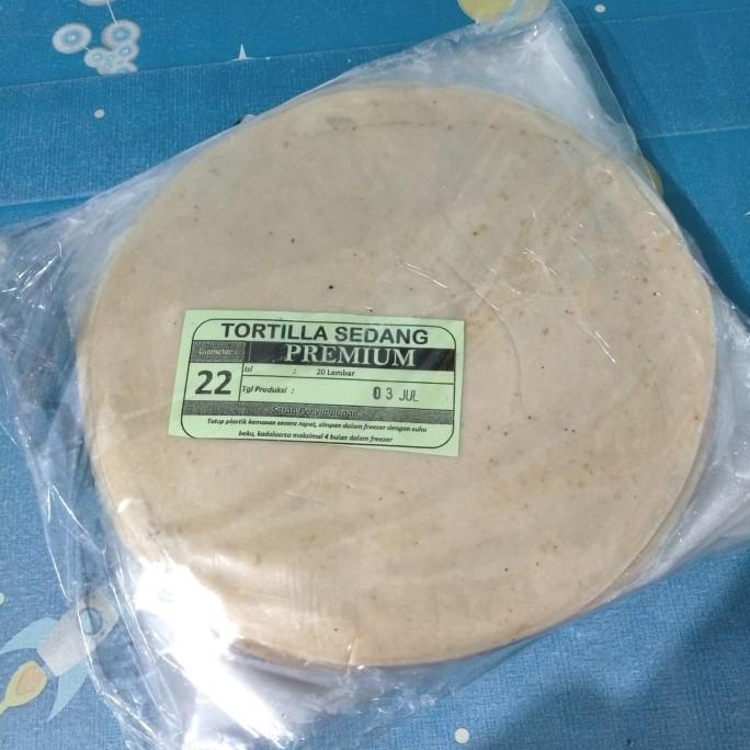 

Tortilla Premium 22 cm /Tortilla Manis 22 cm (isi 20 pcs)