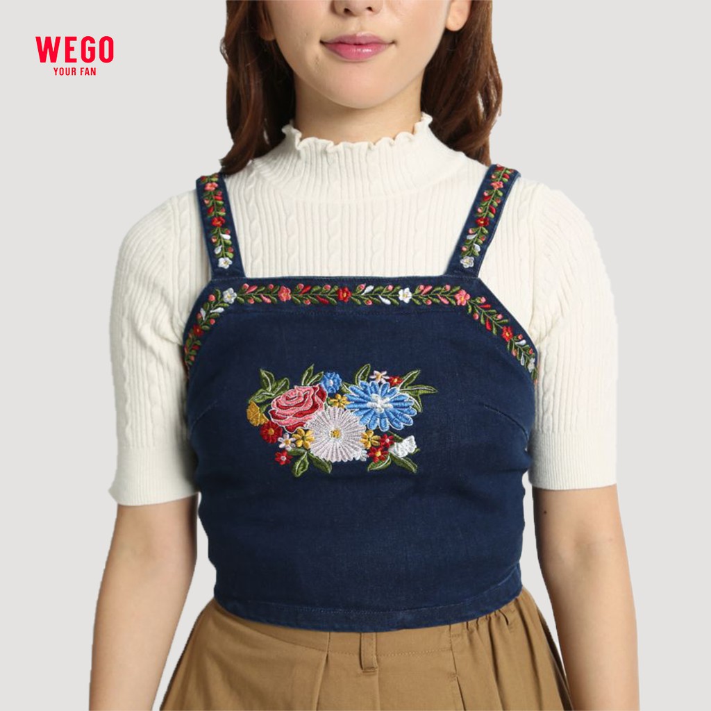 Denim Crop Top WEGO Japan 100% Original Hand Carry