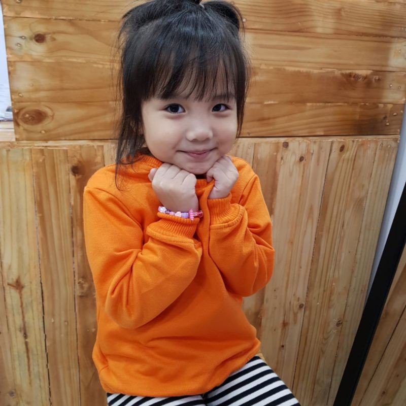 SWEATER ANAK PREMIUM POLOS WARNA GROSIR 1 - 7TH REAL PICTURE