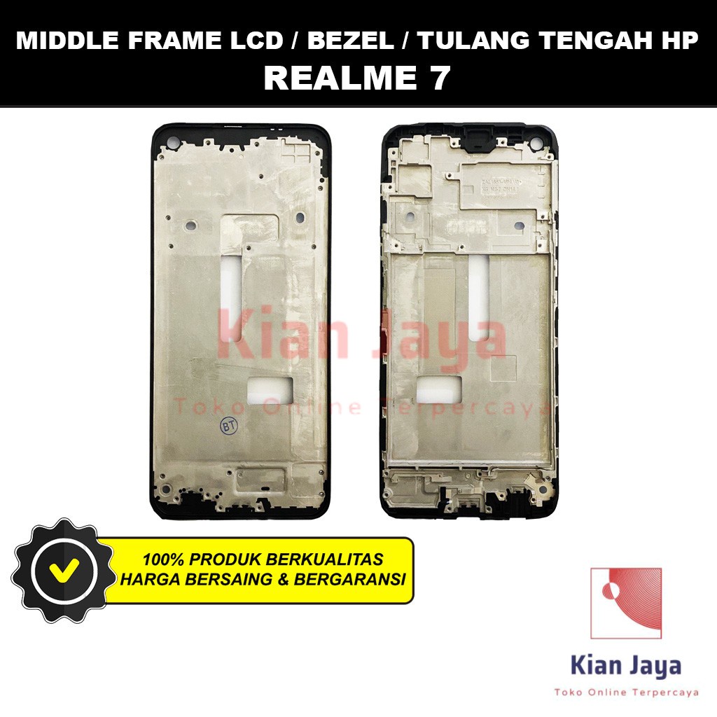 Middle Frame LCD Handphone Realme 7 Tulang Casing Tatakan Bezel Bazel Hp