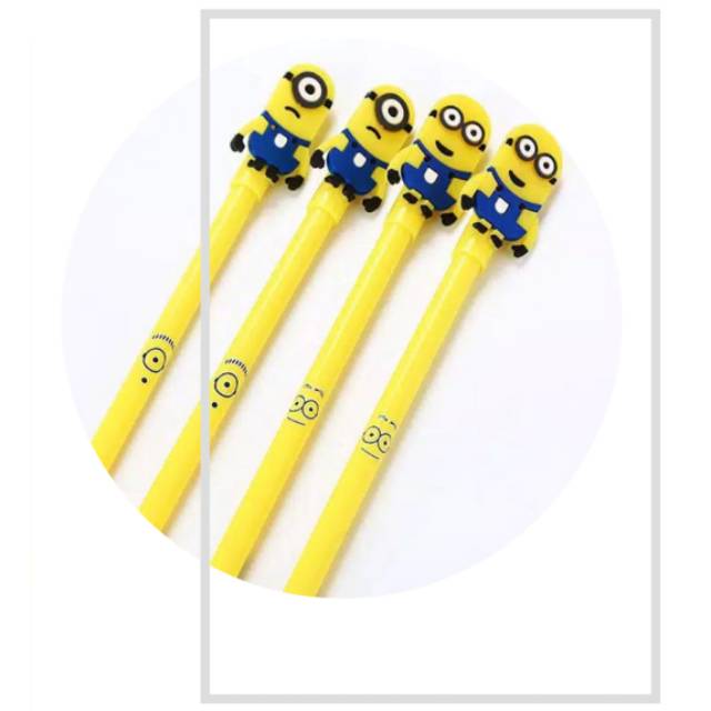 

GP006 BOLPEN PULPEN MINIONS STUART & BOB TINTA GEL INK PEN BLACK HITAM 0.38MM LEIDIS STATIONARY