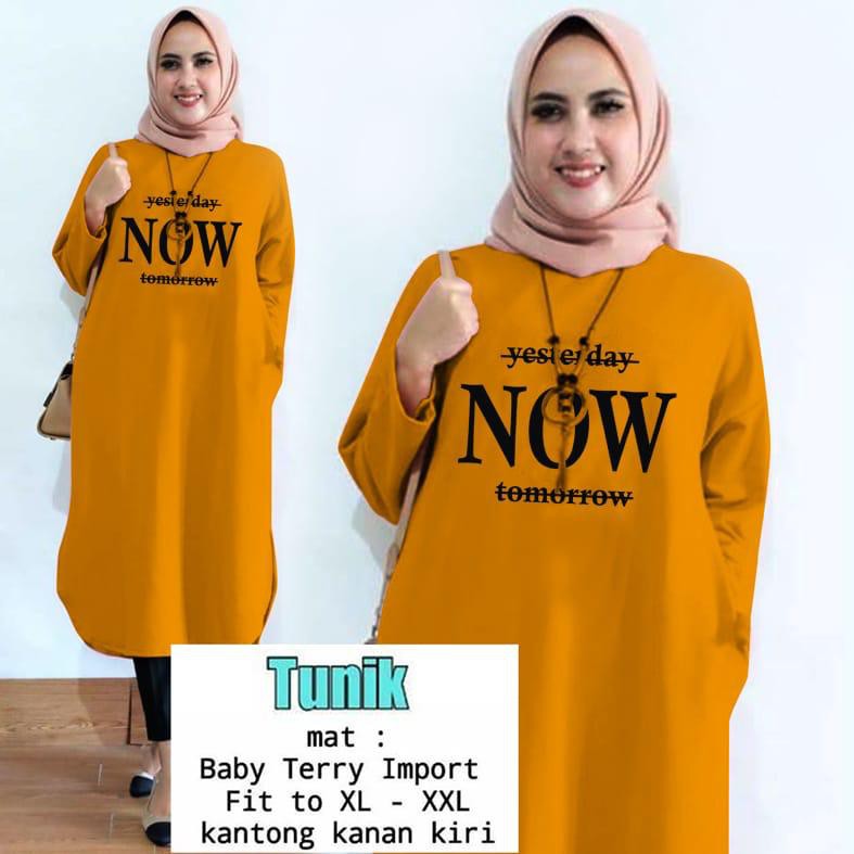 TUNIK NOW / TUNIK MAMACHI /TUNIK POLOS/ TUNIK CEWEK / TUNIK PANJANG / TUNIK MOTE / TUNIK MUSLIM