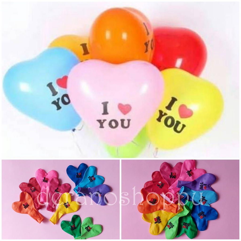 XX003 – Balon I Love You Hiasan Aksesoris Dekorasi Valentine Hati Cinta