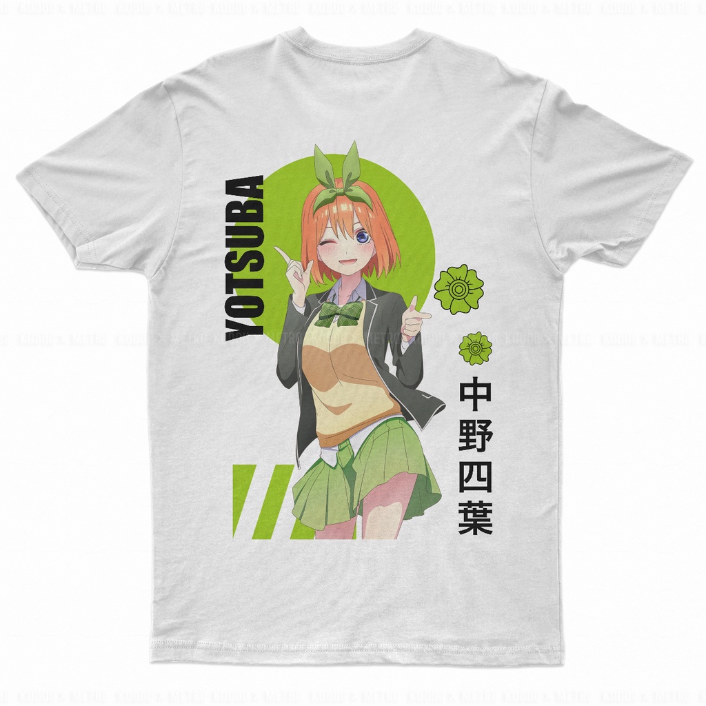 Tshirt Yotsuba Nakano Kawaii Unisex The Quintessential Quintuplets Premium Cotton Combed 24s