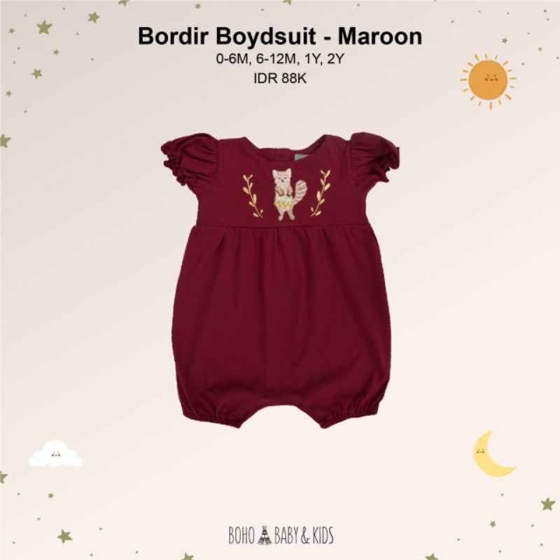 Boho Baby Bordir Bodysuit / Baju Anak Perempuan