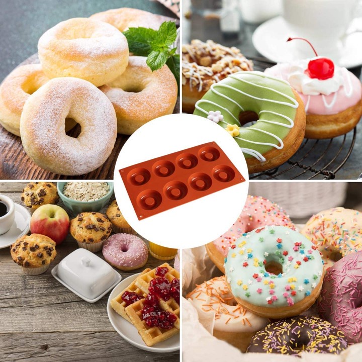Cetakan Silikon Donat Donut Silicone Mold Cetakan Kue Donat Silicon
