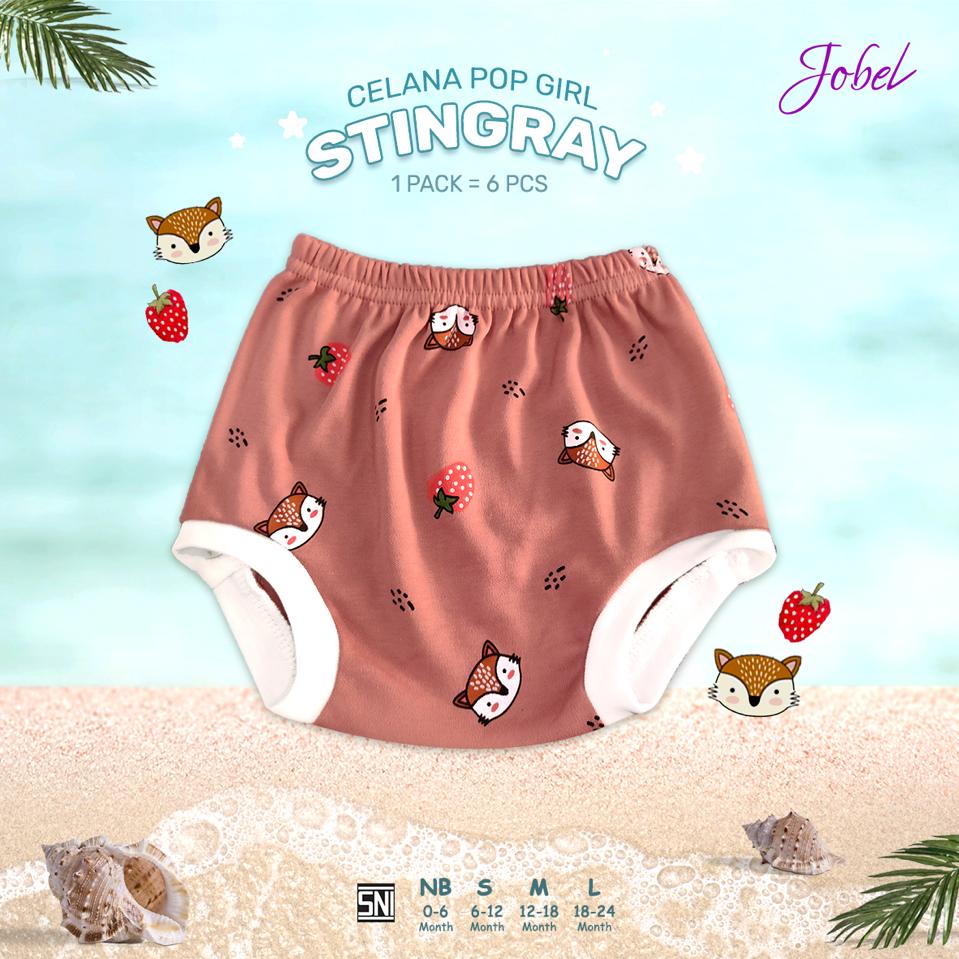 Jobel Celana Pop Stingray 0-24 Bulan - Celana Dalam Anak Isi 6pcs